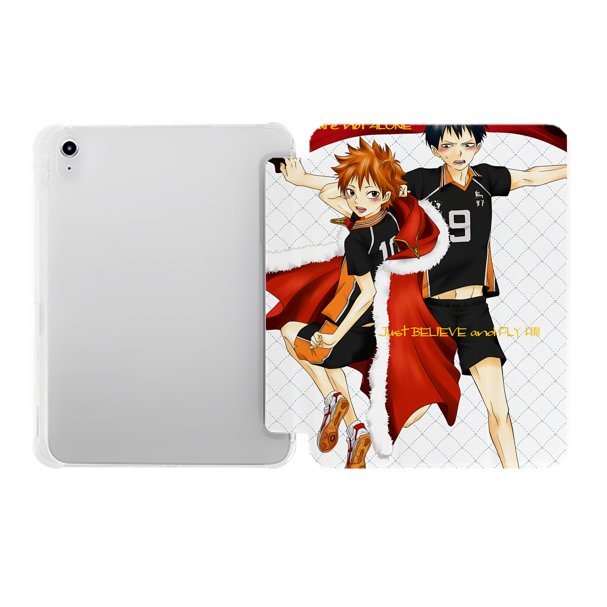 （画像用） ハイキュー!! Haikyu!! IPad ケース ペン収納付き 三つ折りスタンド PUレザー×シリコン 対応機種9.5/10.5/10.9インチ